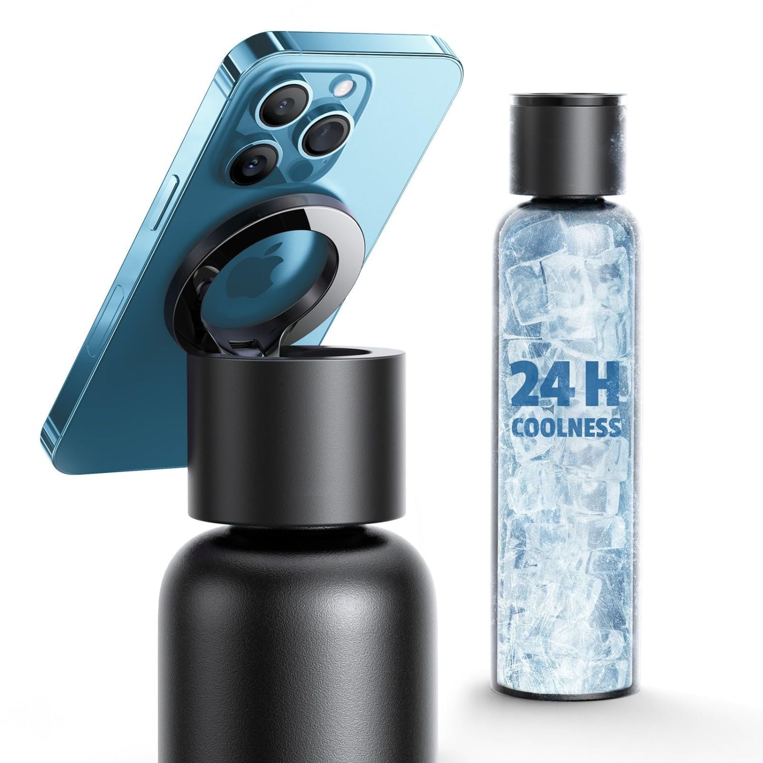 AMICI™ Magnetische fles met telefoonhouder – Hydrateer met stijl